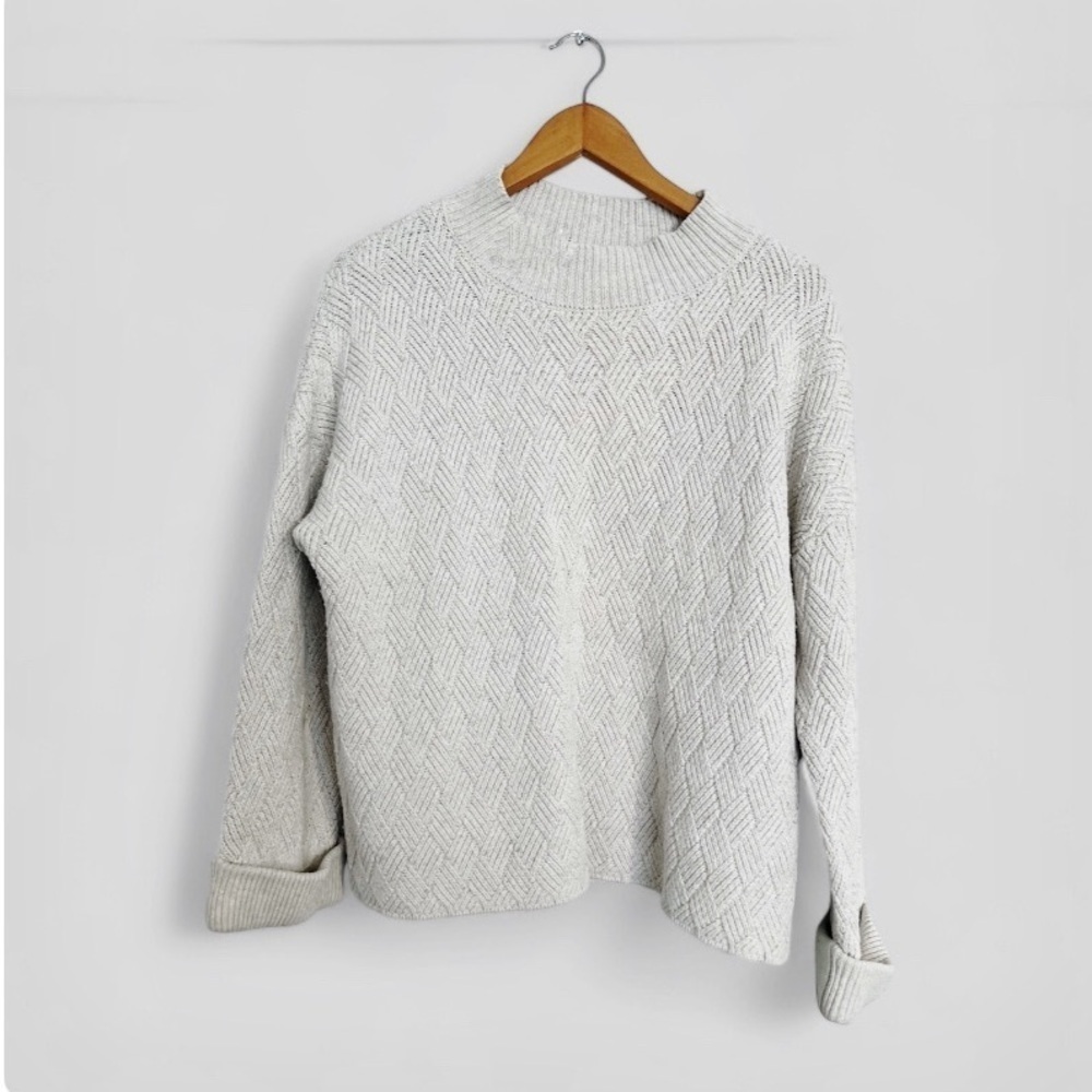 Elk Biden Retro Merino Wool Blend & Organic Cotton Comfy Cozy Oversized Sweater - Picture 2 of 6